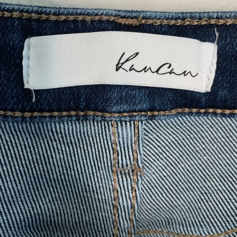 Kancan Bootcut Button Front Distressed Jeans, 34 - image 8